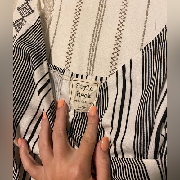 Striped Asymmetrical Dress - Picture 2 of 4